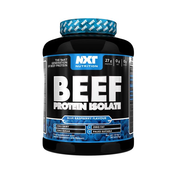 NXT Nutrition Beef Protein Isolate, Blue Raspberry, 1.8 Kg, Rich in pure protein